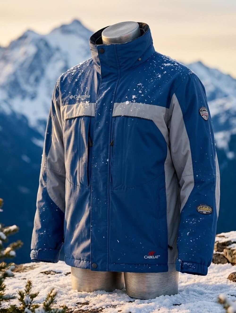 Vintage Columbia Interchange 3-in-1 Ski Jacket Shell – Blue/Gray Men's Large